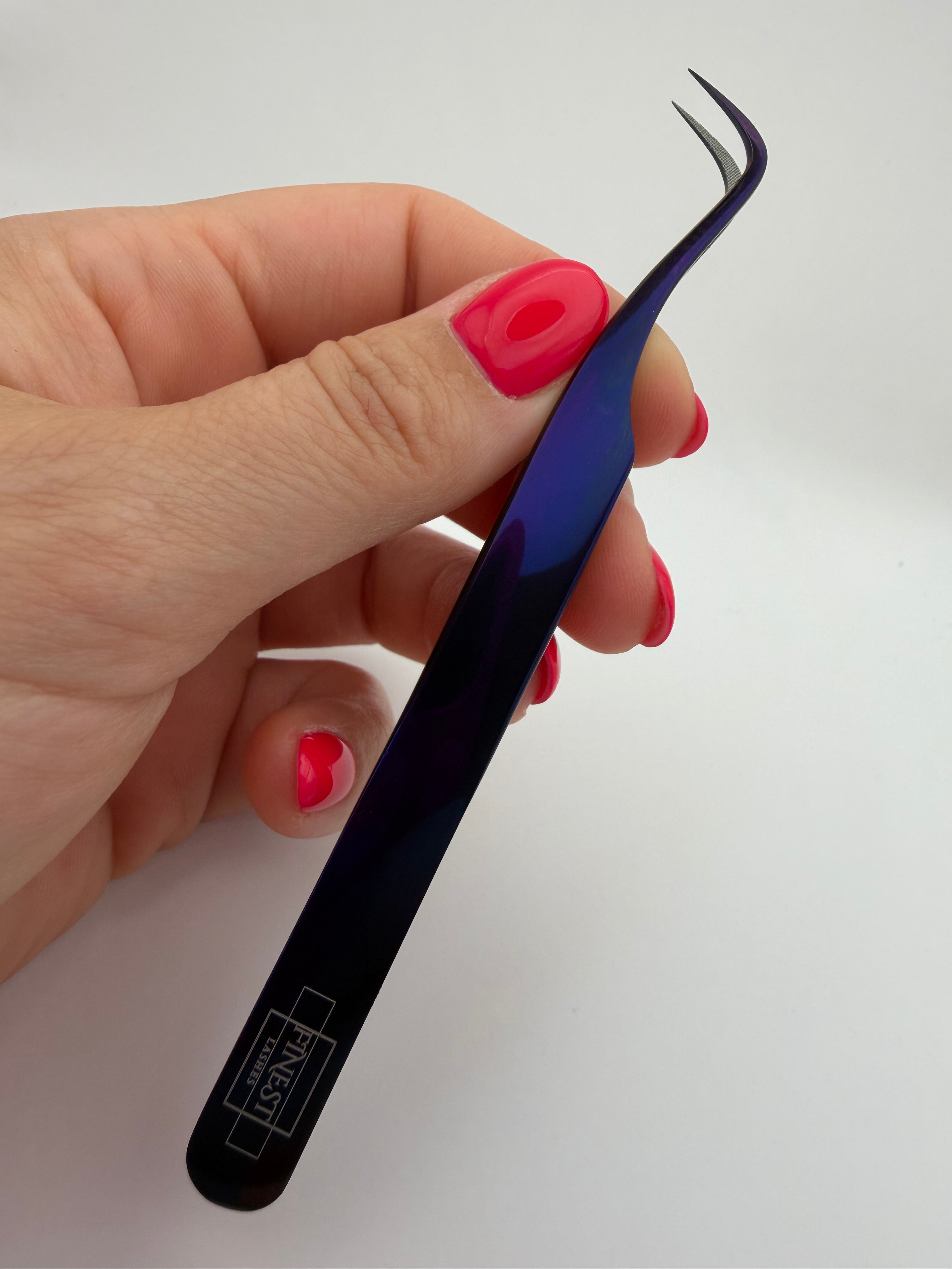 Curved Volume Pincet – Deep Blue Metallic (Micro grip)